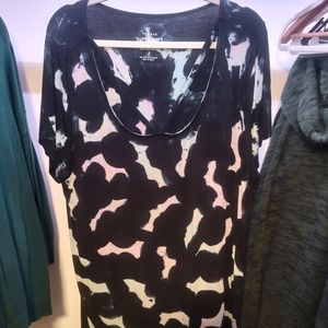 Torrid, 2x, multi color, tie-dye-sequel, with cross strap top.